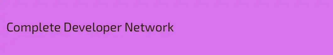 Complete Developer Network